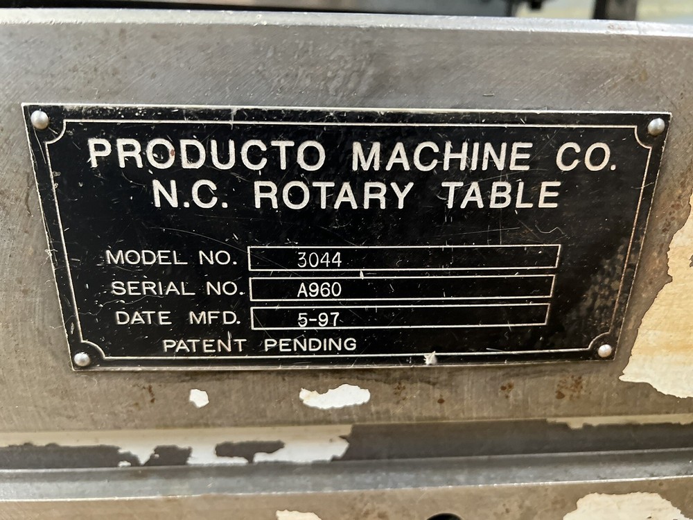 Producto Machine CO. Horizontal/Vertical CNC Rotary Table 30” Model 3044