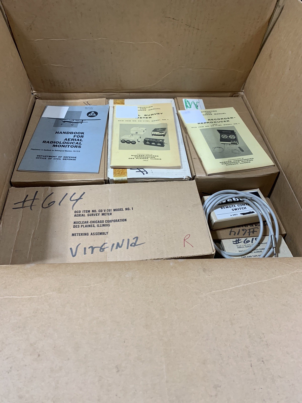 Civil Defense CD V-781 Nuclear-Chicago Aerial Radiological Survey Meter #614