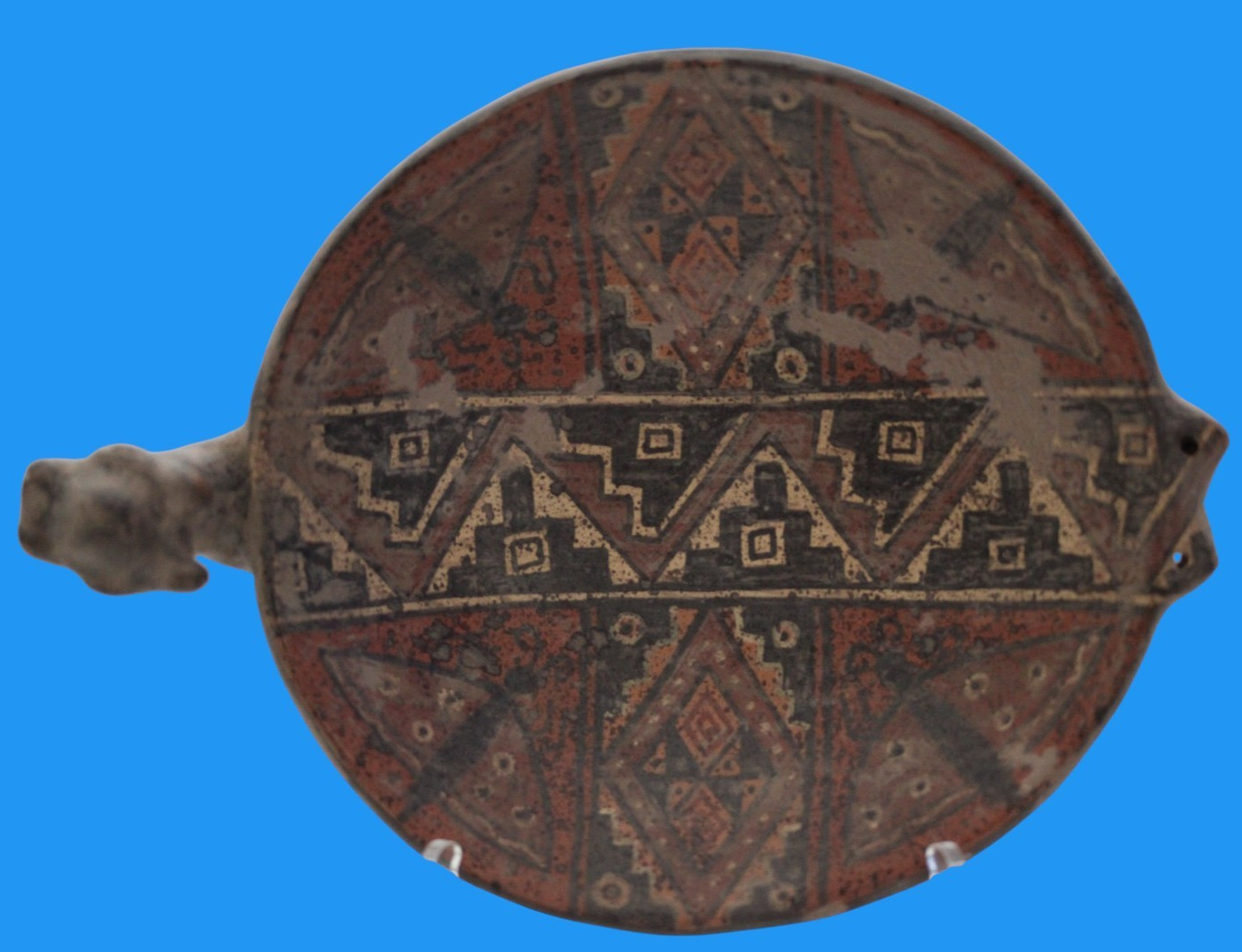 Museum Replica of a Pre Columbian Inca Artifact Small Plate From Peru 030