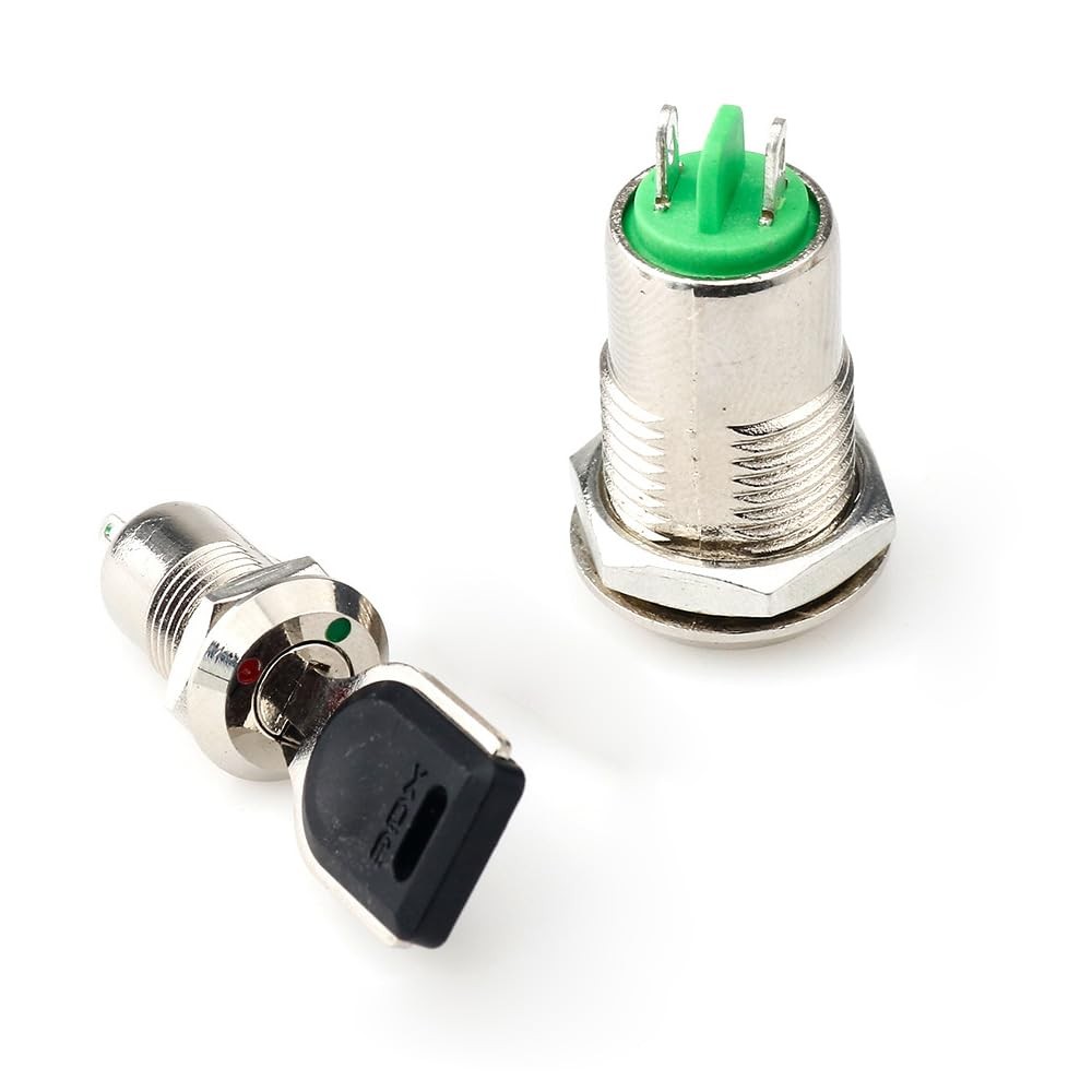 ThtRht 3 Pack Mini Electric Key Switch ONOff 2 Position Terminal Keyswitch Ro...
