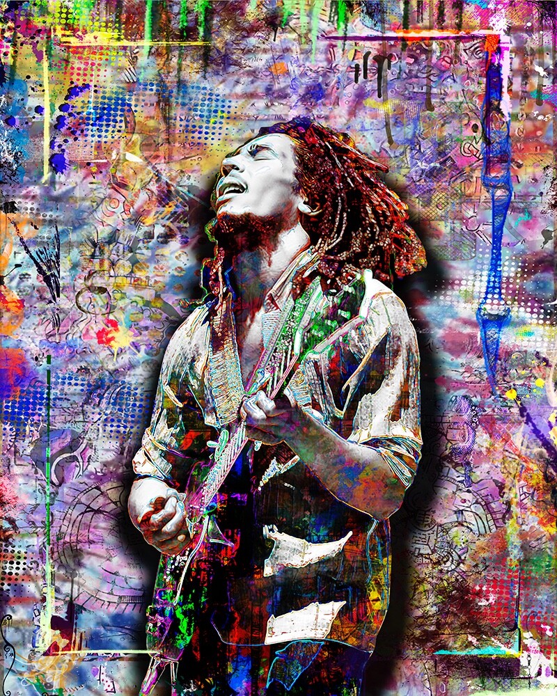 BOB MARLEY And The Wailers Poster 12x18in Bob Marley Tribute Art Free Shipping