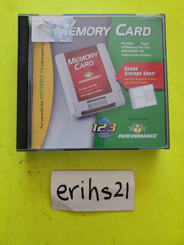 Nintendo 64 N64 Memory Card (Performance) With Official Storage Case