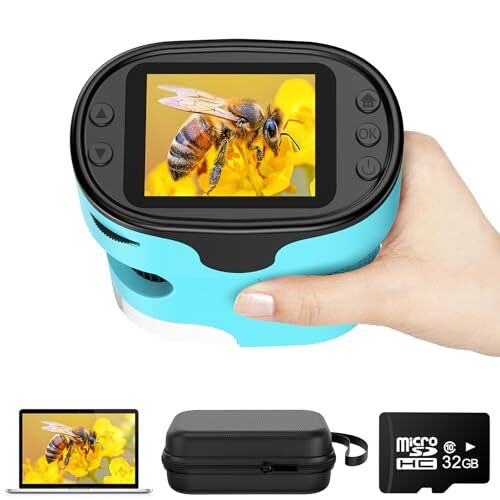 1000X Pocket Microscope for Kids - 4K 2.0" Screen, Digital Mini Scope with
