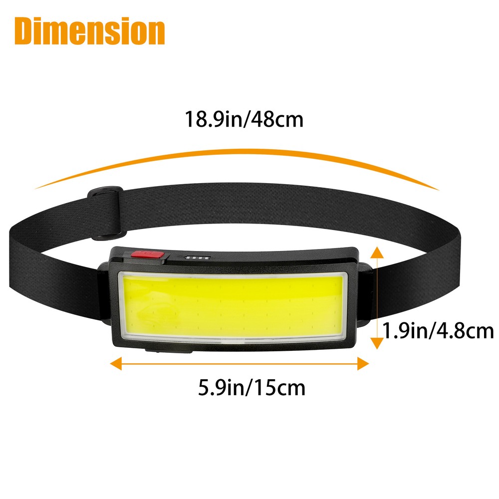 USB Rechargeable COB LED Headlamp Headlight Torch Work Light Camping Lamp