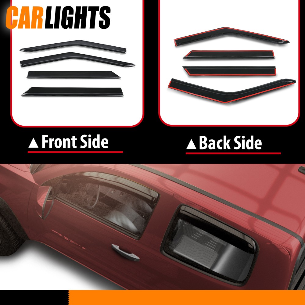 AVS Window Rain Guards Visors Shield Out-Channel Fit For 2020-2025 Ford Explorer