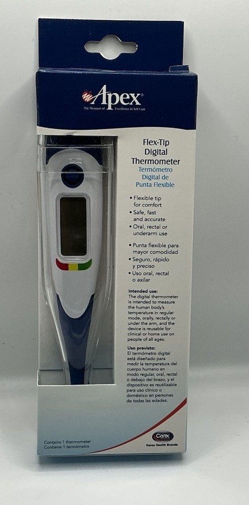 Apex Flex-Tip Digital Beeper Thermometer Clinically Accurate Automatic Shut-Off