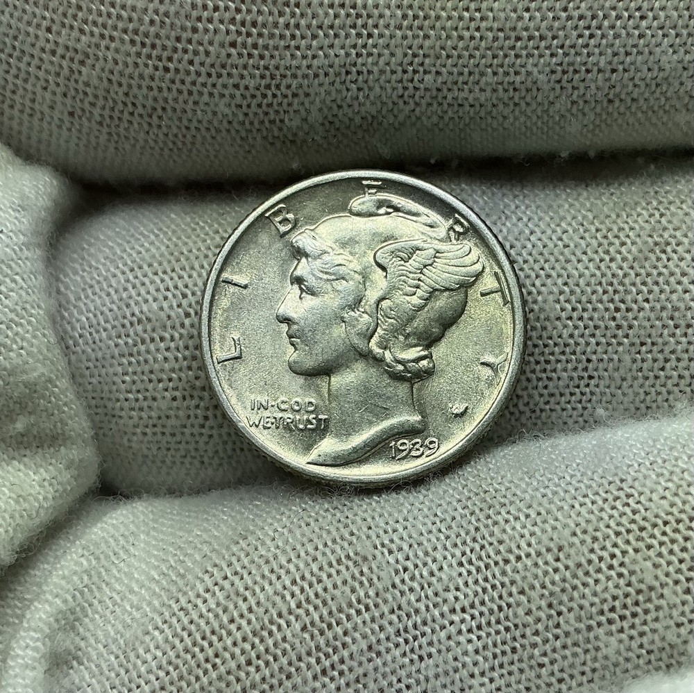 Mercury Silver Dime 1939 AS SHOWN D340