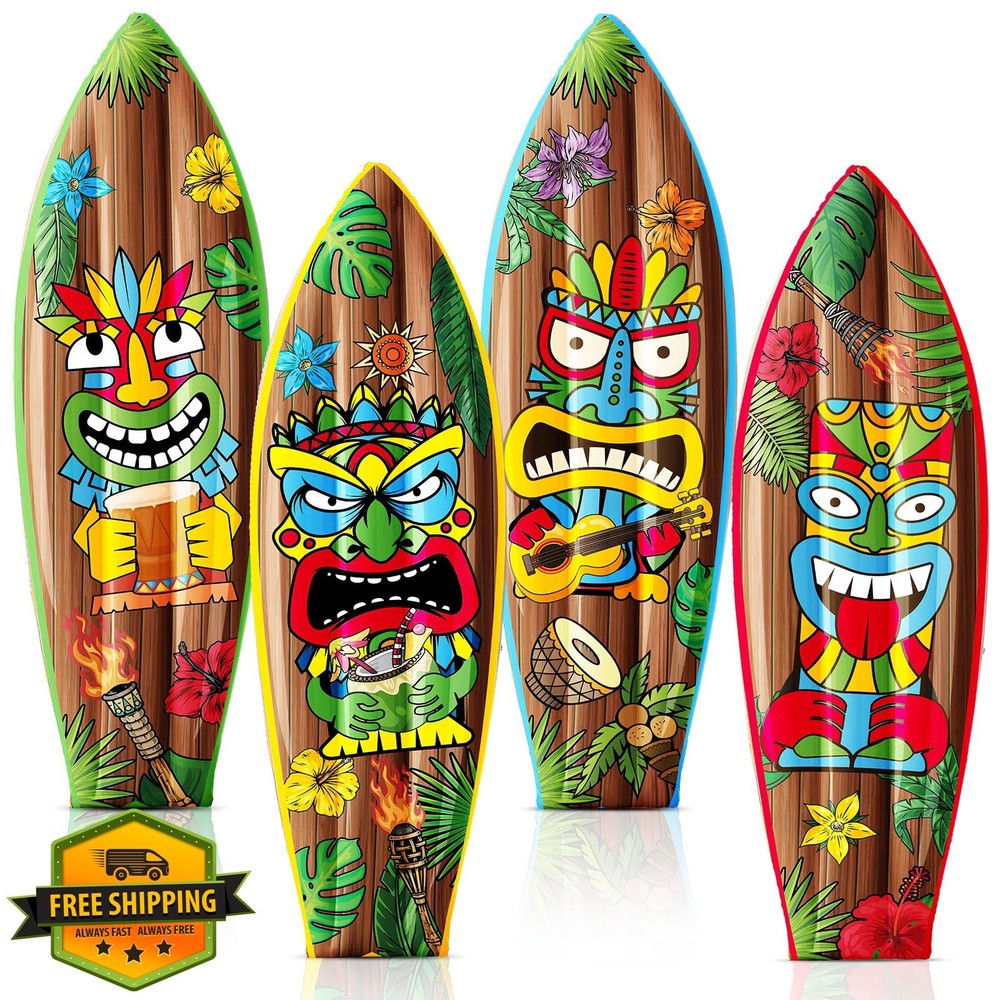 JellyArch Tiki Inflatable Surfboard Pool Float Luau Decor