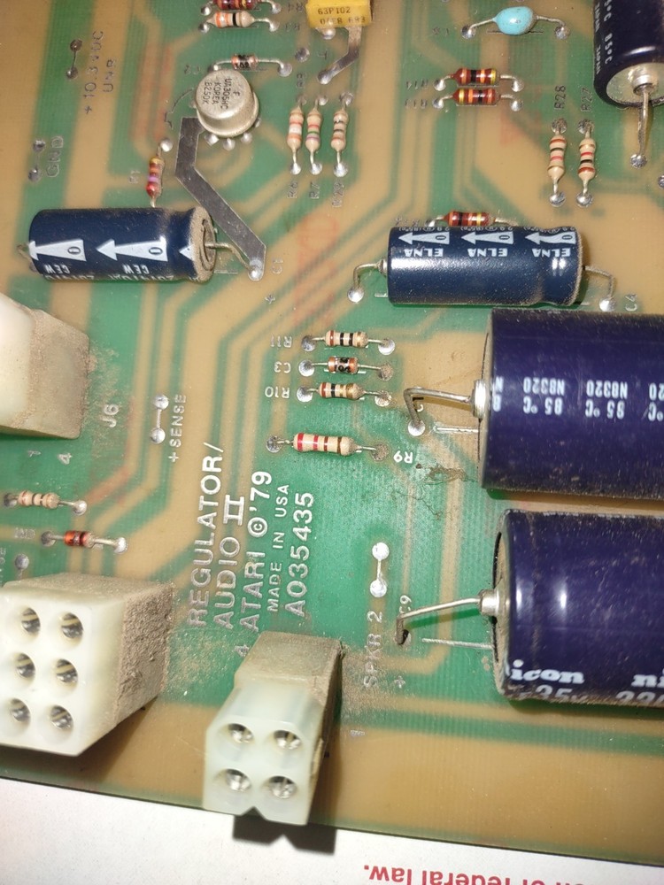 atari crystal castles arcade audio regulator pcb working #1