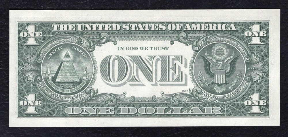 1969-C $1 FRN FEDERAL RESERVE NOTE “INK SMEAR ERROR” GEM UNCIRCULATED