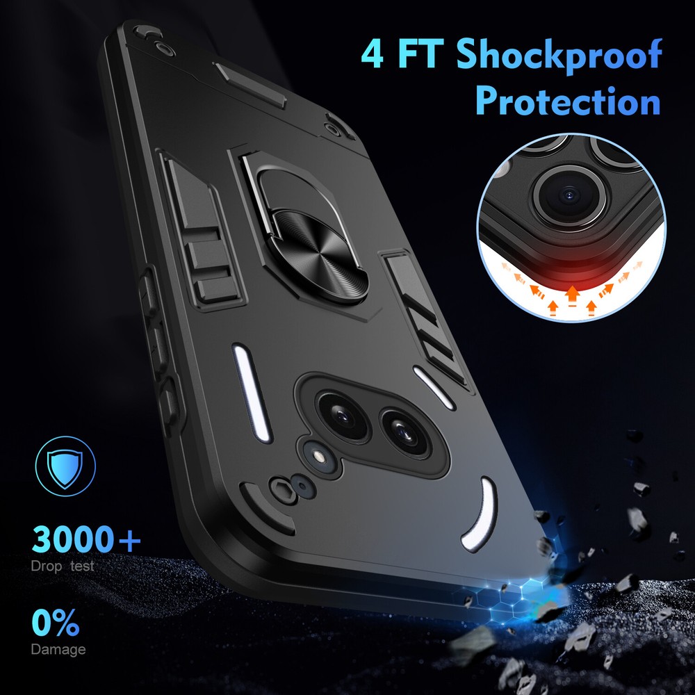 For Nothing Phone (2a) Plus Shockproof Armor Ring Holder Dual Layer Case Cover