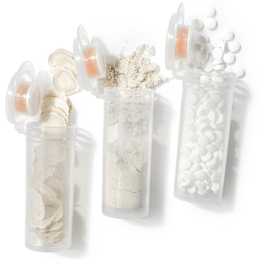 8 Dram Empty Pill Bottles with Indicating Desiccant Caps Pharmacy Vial Container
