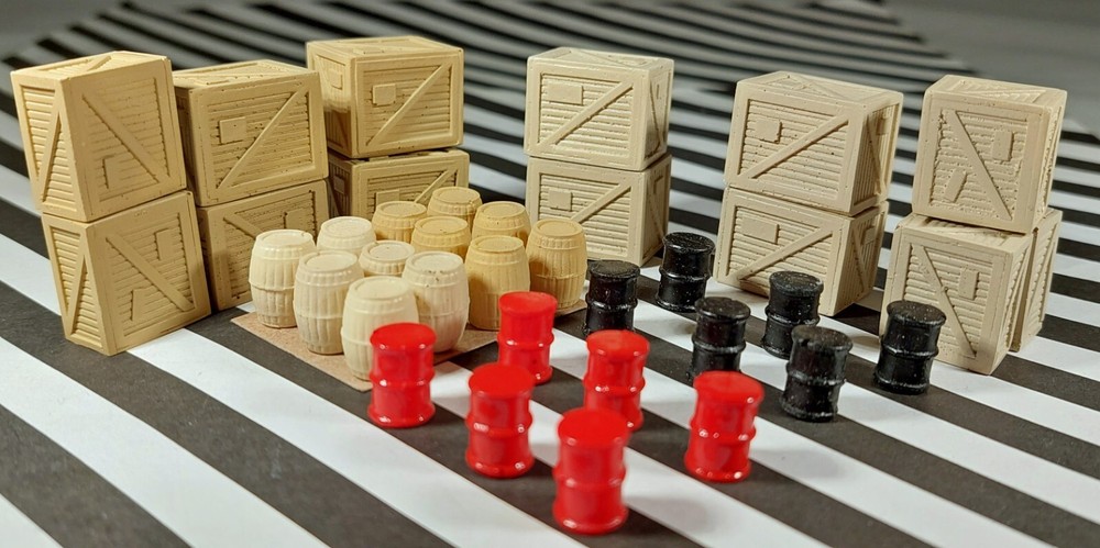 HO Scale Barrels and Crates