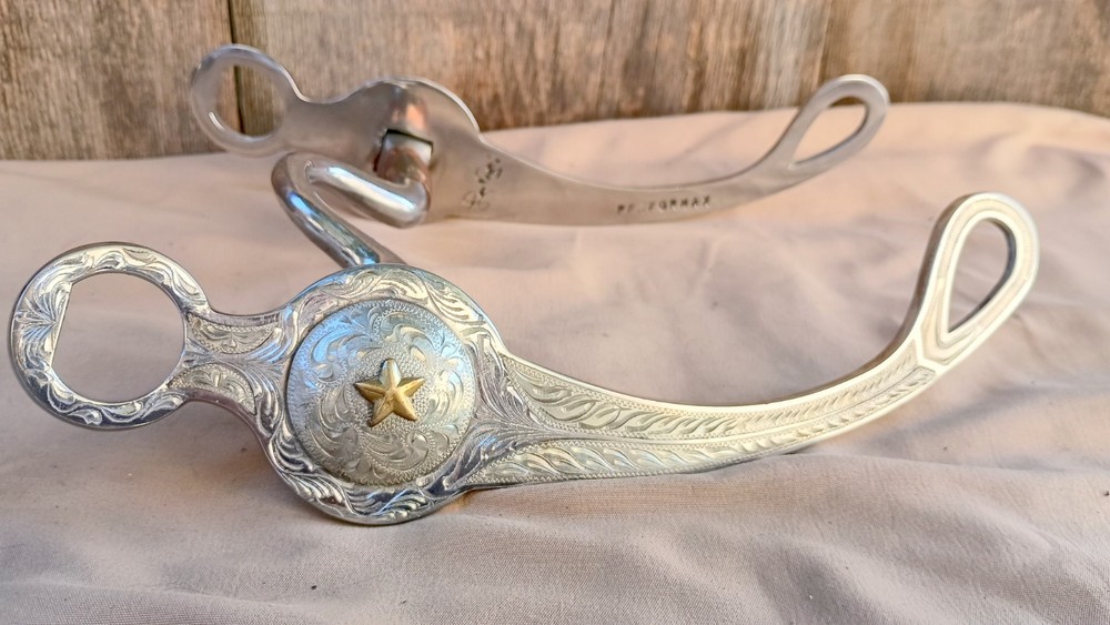 Les Vogt Performax - German Silver Lone Star Concho Bit