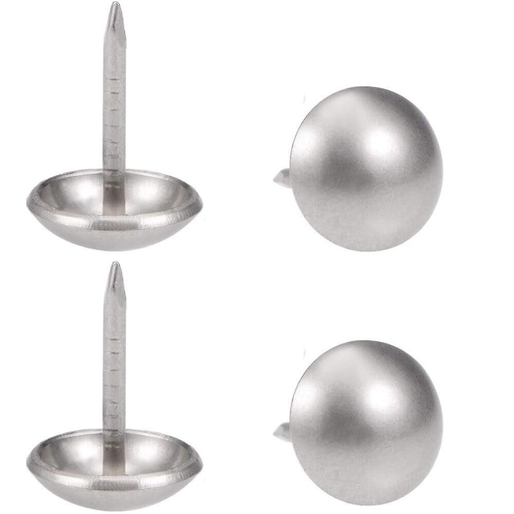 100PCS Upholstery Tacks Nailhead Decorative Trim Silver