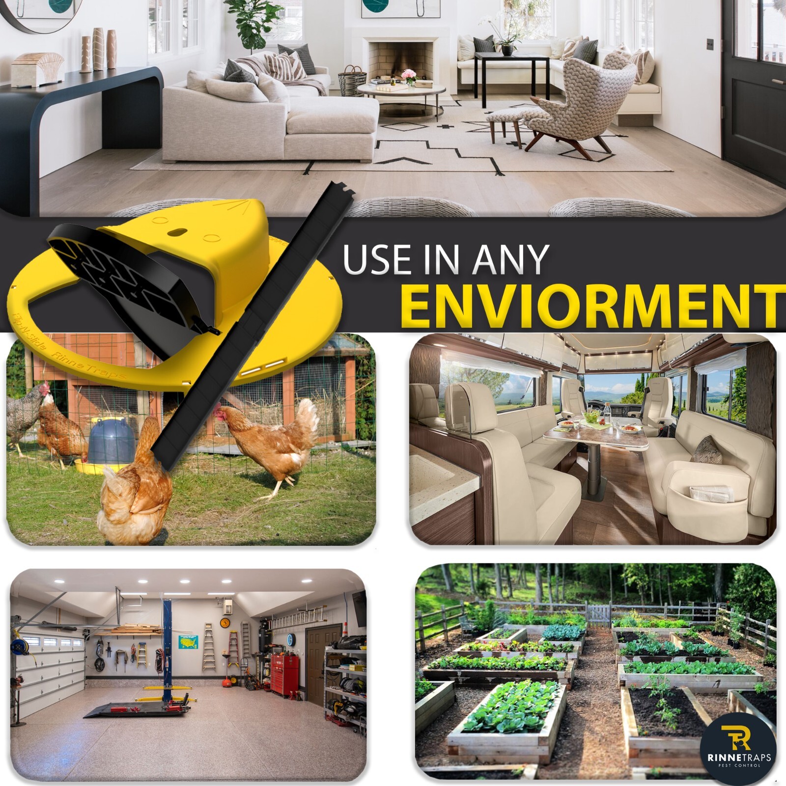 RinneTraps - | Flip N Slide Bucket Lid Mouse Trap | As Seen on TV/Youtube