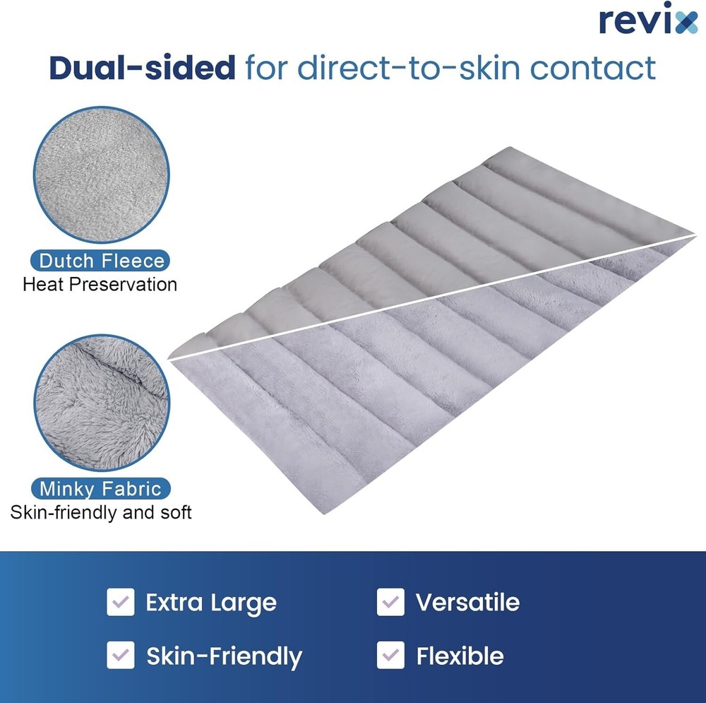 REVIX Extra Large Microwave Heating Pad for Back with Moist Heat, Microwavable
