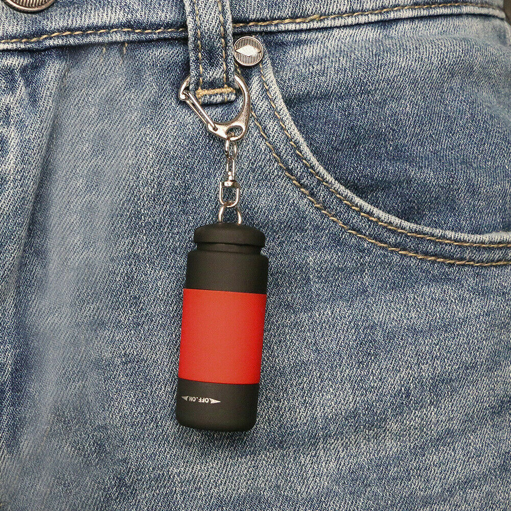 1pc Mini USB Rechargeable Torch LED Light Flashlight Lamp Pocket Keychain Torch