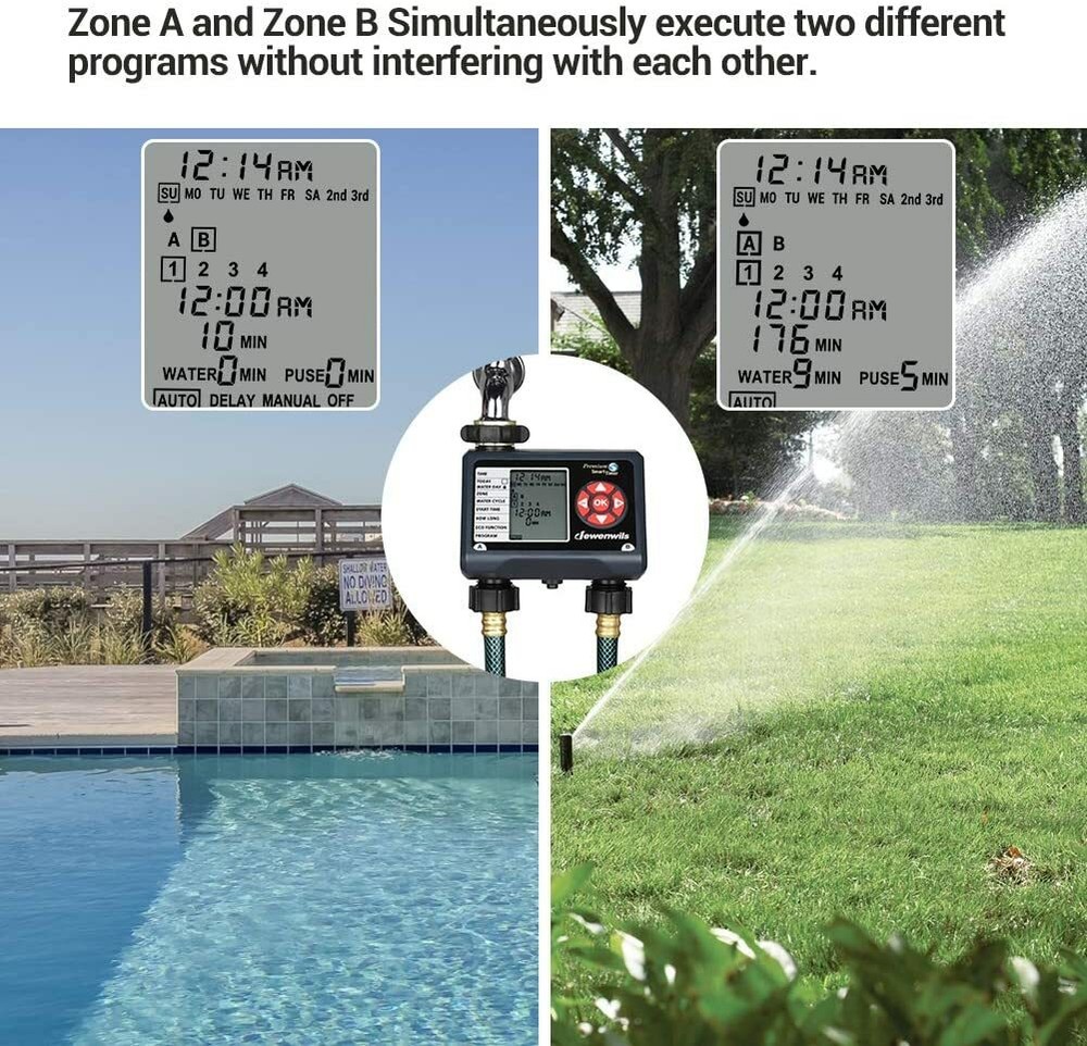 DEWENWILS Water Timer Programmable Garden Hose Sprinkler Timer Yard Irrigation