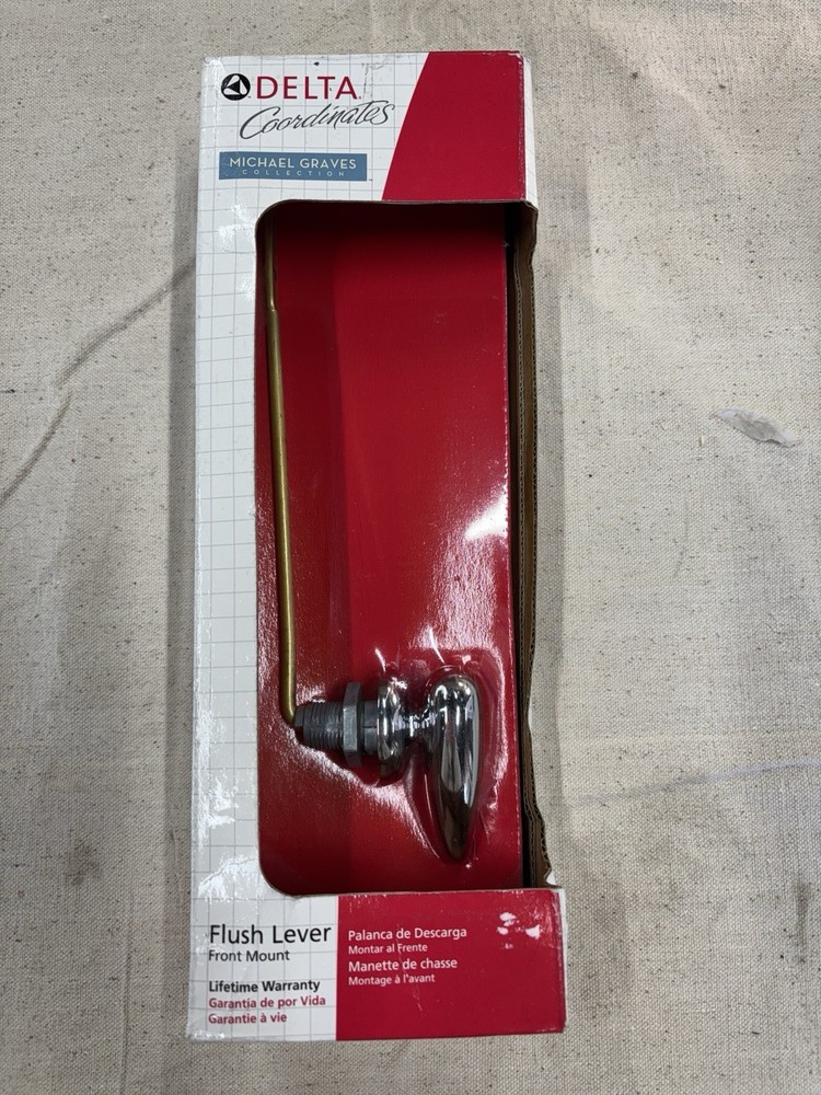 2003 Delta Coordinates Michael Graves Toilet Flush Lever Front Mount Chrome