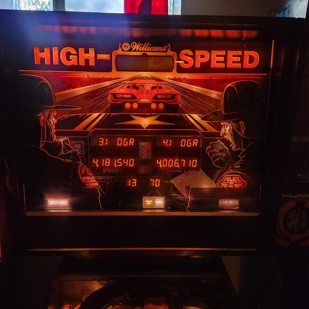 HIGH SPEED Pinball Machine - Williams 1986