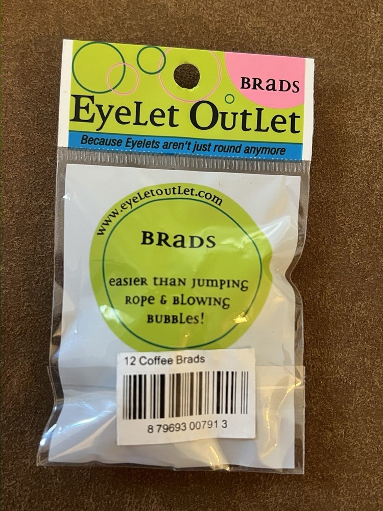Eyelet Outlet Shape Brads 12/Pkg Coffee Mugs Kitchen Brads