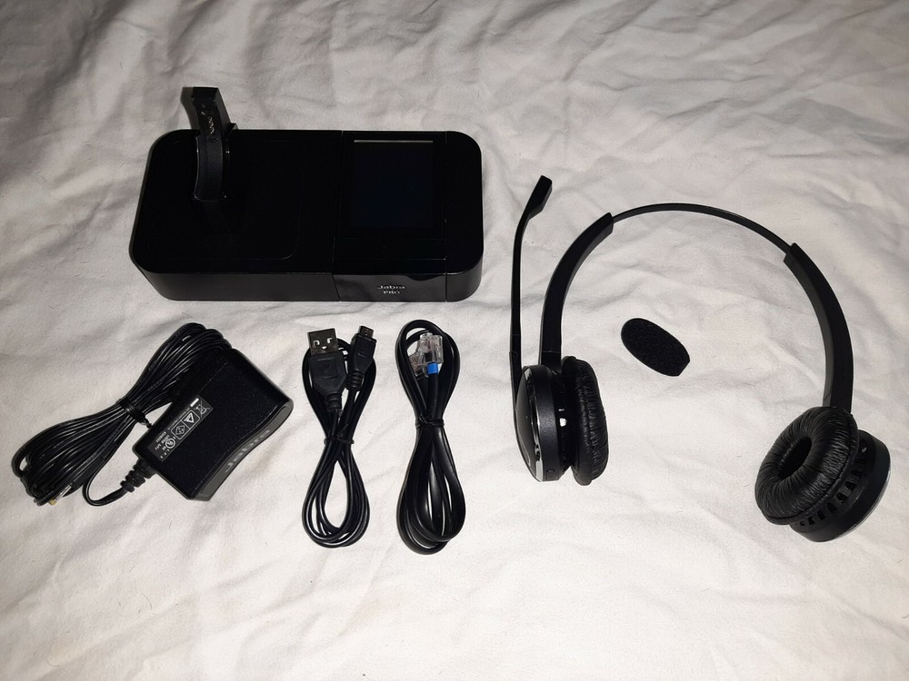 Jabra PRO 9465 Duo Wireless Bluetooth Headset with Touch Screen, Great Condition