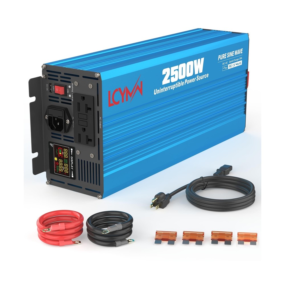 2500W Sump Pump Battery Backup System - Uninterruptible Power Source Pure Sin...