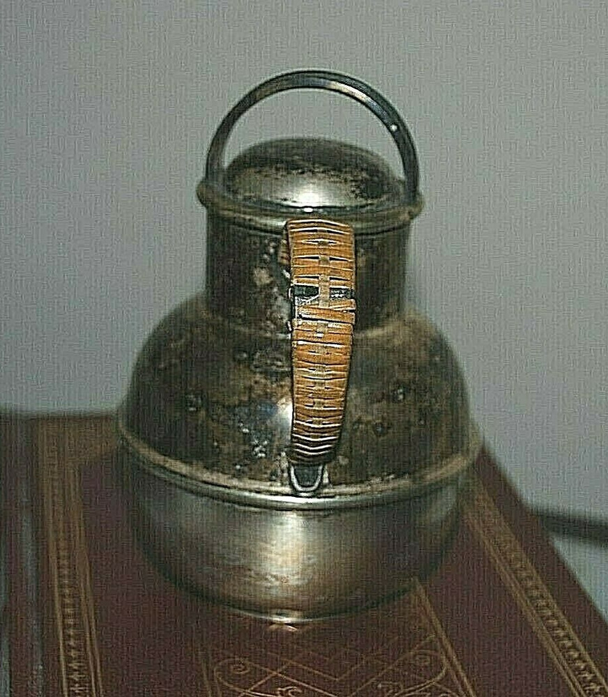 PAIRPOINT MFG Lidded Creamer Wicker Handle 0305 Sheffield Silverplate 1890's Old