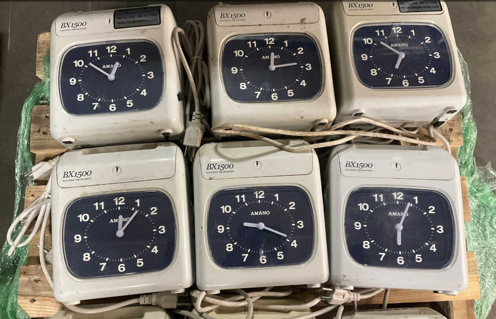 Amano Bx-1500 Time Recorder Electronic Dot Matrix