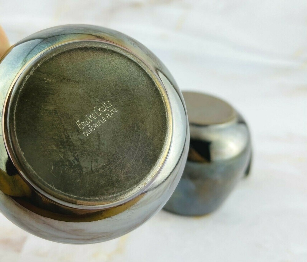 Vintage Empire Crafts Sugar and Creamer Set Quadruple Silver Plate Elegant Decor