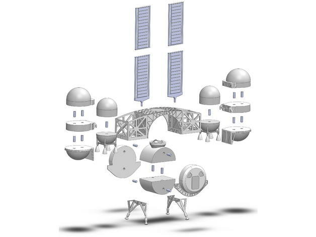 3d printed Dynetics Lunar Lander 1:48
