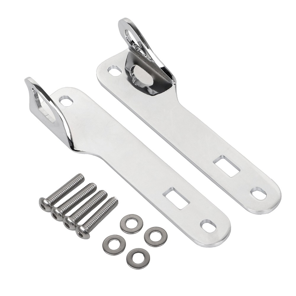 Chrome Front Tie Down Bracket Kit For Harley Electra Glide 14-23 Standard FLHT