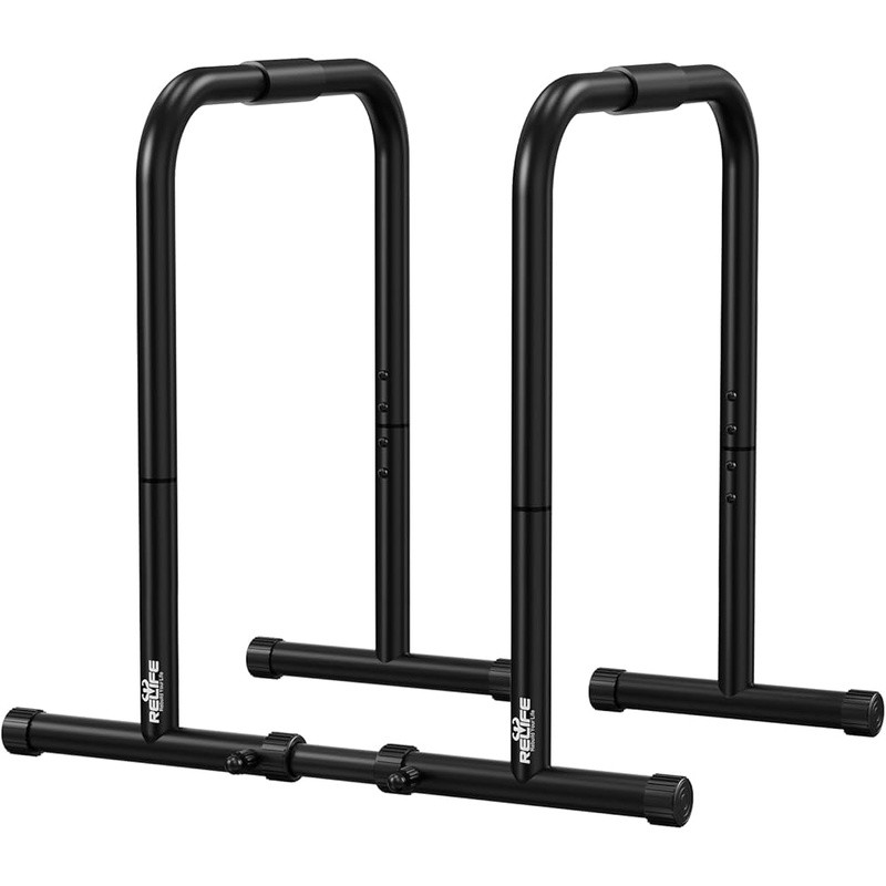 Heavy Duty Adjustable Dip Bars Push Ups Pull Ups Stand Body Strength Training