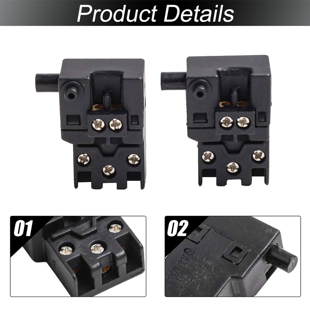 Miter Saw Replacement Parts 2pcs Switch Compatible with Multiple Models