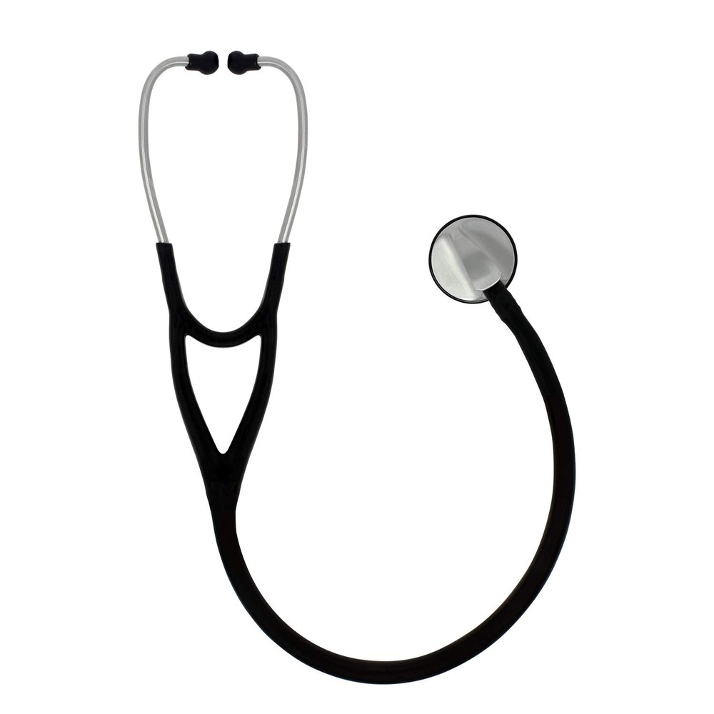Professional Style Cardiology Stethoscope, Black, 27 Inch