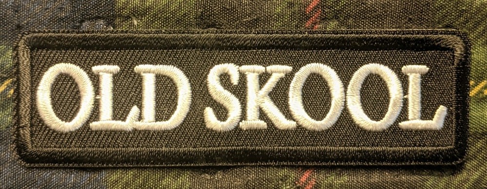 Old Skool Biker Embroidered Biker Patch