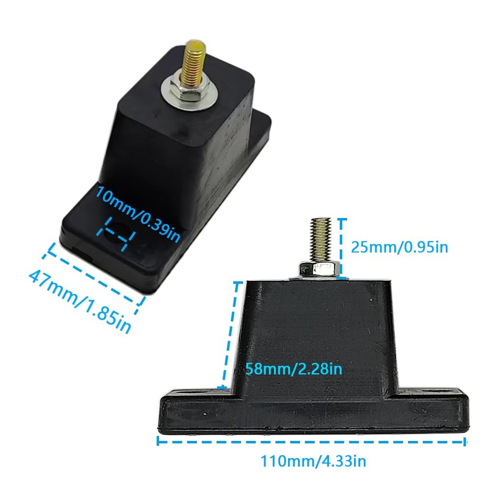 4 Pack -Conditioning Shock Absorption Bracket Mini Split Pads with Base Fixin...