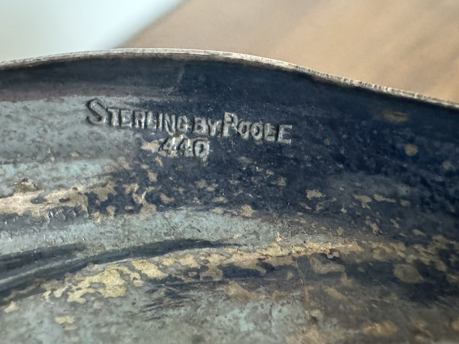 Poole sterling Silver leaf Tray dish Banana Leaf 440 Vintage