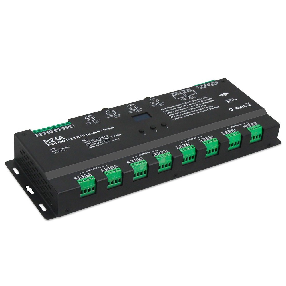High Power Dmx Led Controller Led DMX 512 Decoder Dimmer Driver DC12V-24V for...