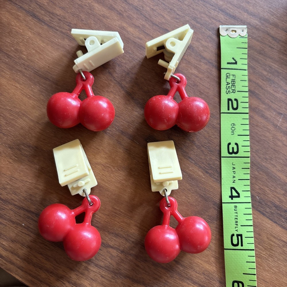 Vintage Cherry Tablecloth weights For picnic table Set Of 4