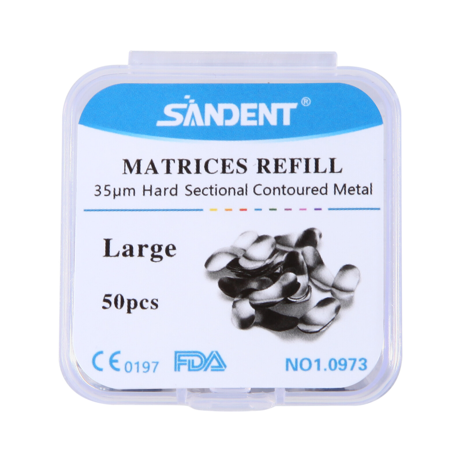 Dental Metal Matrices Matrix Band Sectional Contoured Refill Box S/M/L USA