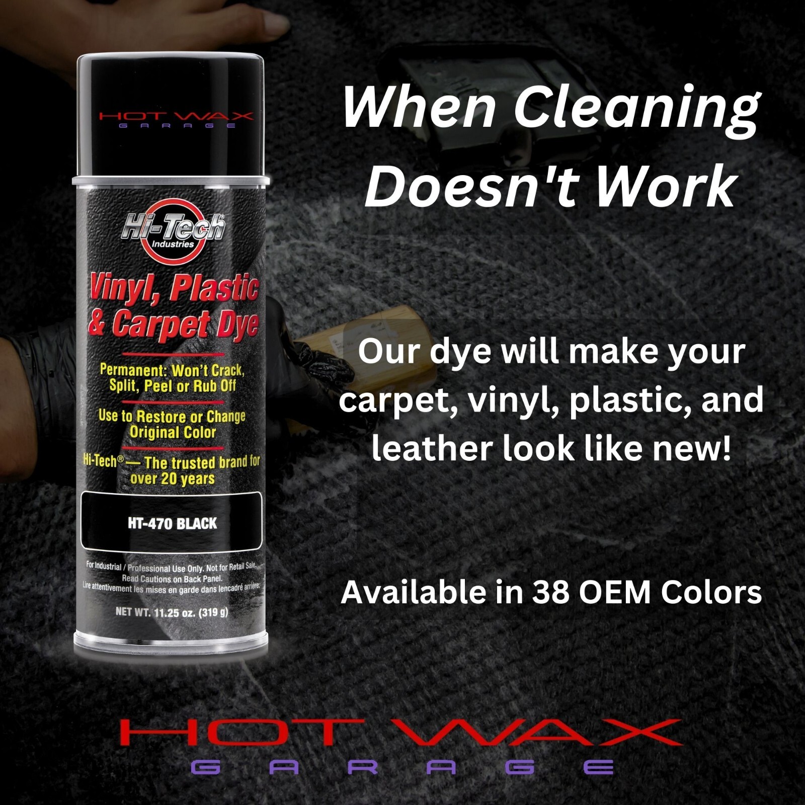 Hi-Tech Vinyl, Plastic & Carpet Dye – Black HT-470 (2 Pack) ***Free Shipping***