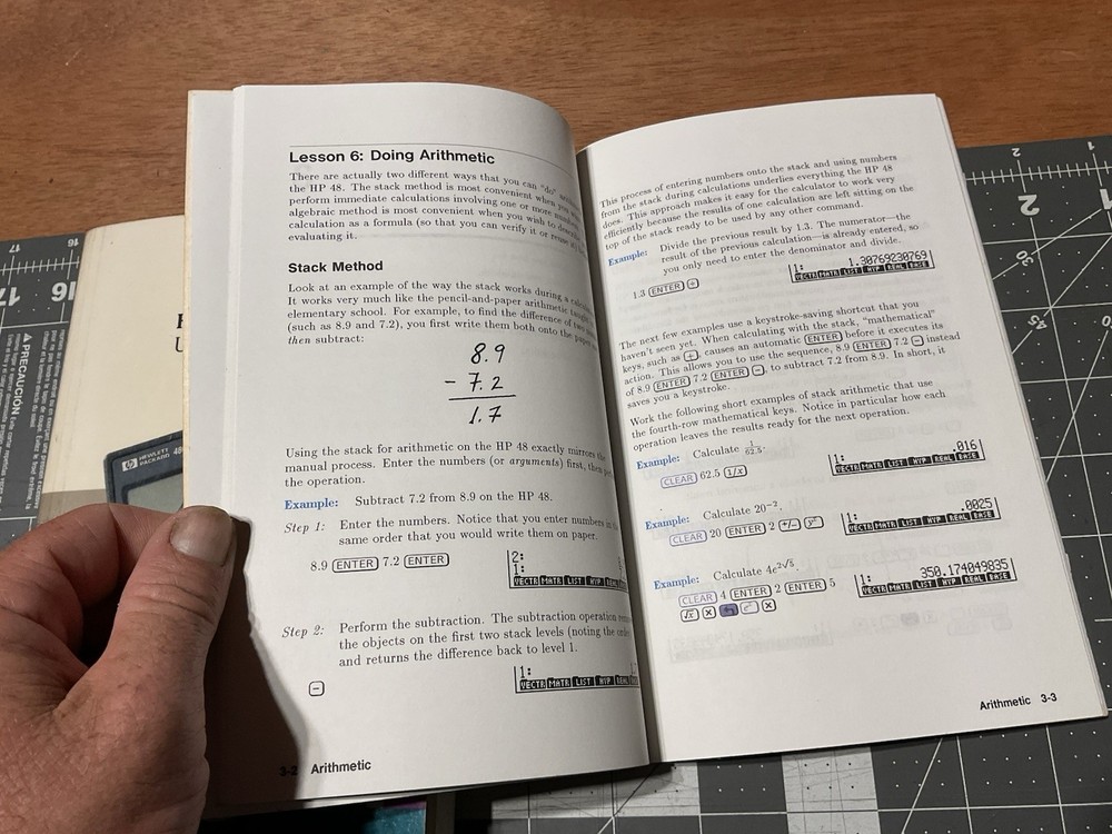 Hewlett-Packard HP 48G Series Calculator User's Guide, Quick Start Guide, 1993