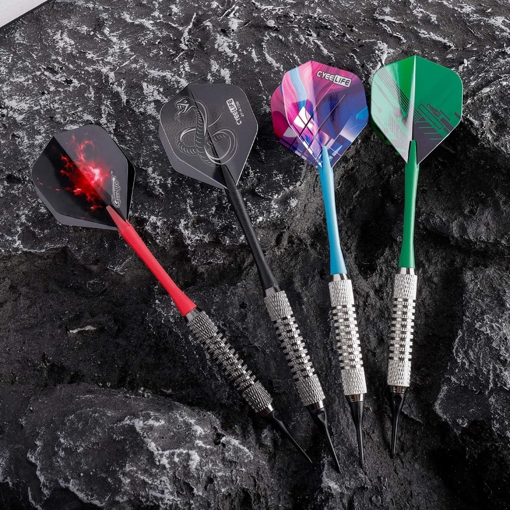 Darts Plastic Tip - 18pcs Soft Tip Darts Set for Electronic Dart Board