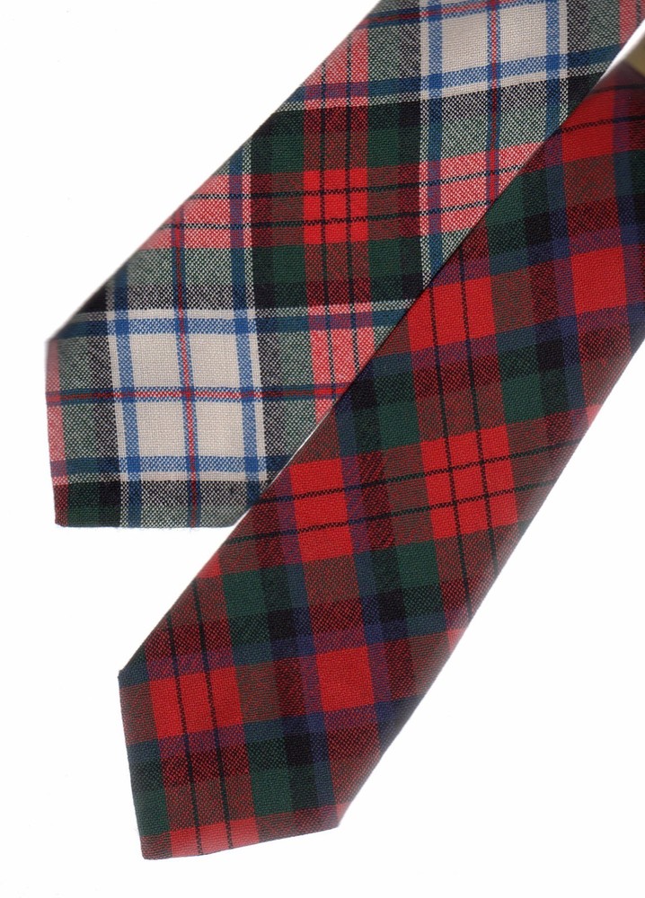 Tartan Tie Clan MacDuff Or Pocket Square Scottish Wool Plaid