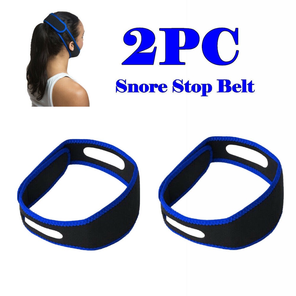 2-Pack Anti Snore Chin Strap Stop Snoring Belt Sleep Apnea Support Solution US