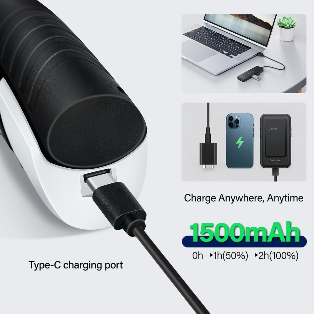 Cordless Electric Screwdriver 4.2V with Adjustable Handle & 10 Magnetic Bits