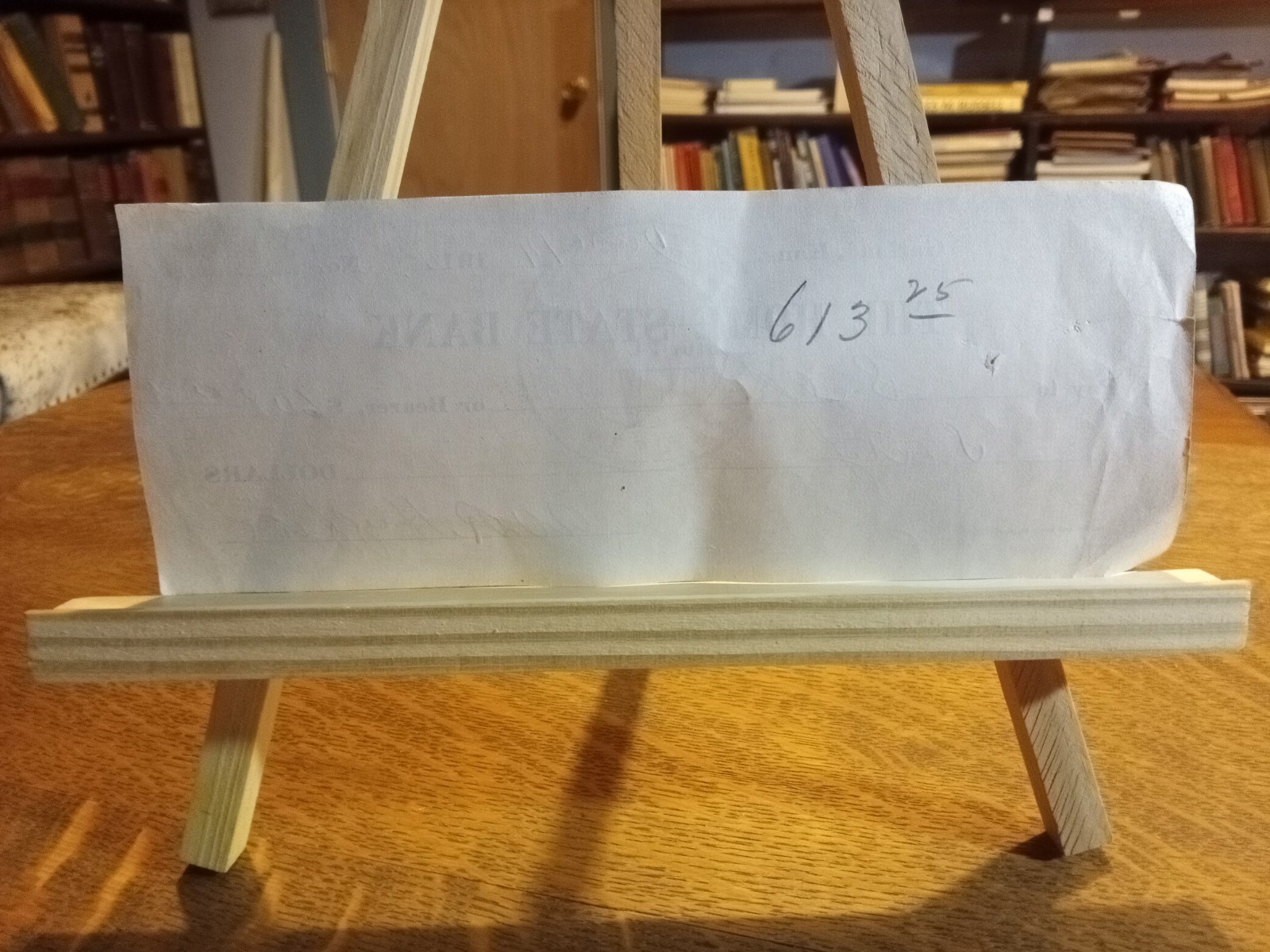 The Home State Bank Garland Kansas Signed Check 1915 $60 Signed Huffine