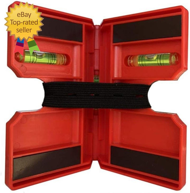 2 Pack Folding Magnetic Post Level for Pipe Post and Beams Leveling